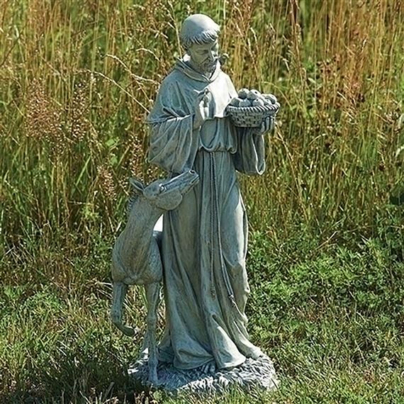 ST. FRANCIS WITH HORSE GARDEN STATUE EWTN Religious Catalogue